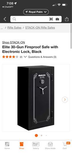 Stack-On gun safe 20” × 29” × 59”