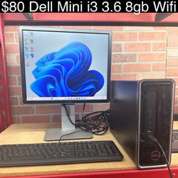 Dell Mini Inspiron Computer Desktop 8gb i3 3.60ghz 320gb Windows 11