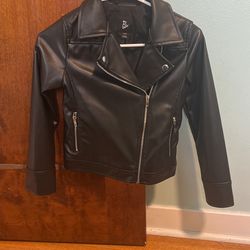 Kids Leather Jacket 7/8 Year Old