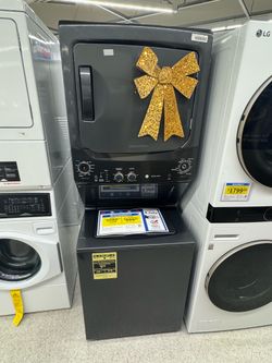 Stack washer and dryer