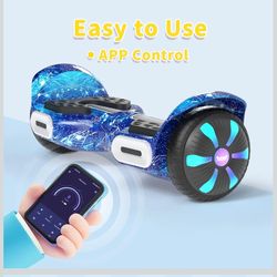 SIMATE Scooter, Bluetooth Speakers and LED Light-Up Wheels, APP Control, Dual 250W Motors, 8.5 mph Max Speed & 8.5 Miles Max Range, Gifts for Kids Adu