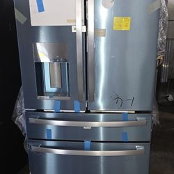 NEW GE PROFILE SMART REFRIGERATOR COUNTER DEPTH FRENCH DOOR  4 DOOR STAINLESS STEEL 36X69 