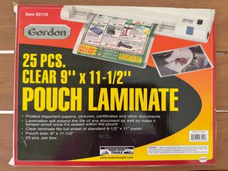 New Clear Laminate Pouches - 25/Box. Priced for Fast Sale!