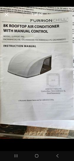 Furrion Chill 8K Rooftop Air Conditioner Manual Control for Van, Trailer, RV
