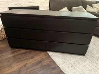 Black 6 drawer dresser