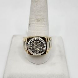 10kt Two Tone Gold 1.0cttw Diamond Ring 9.0G