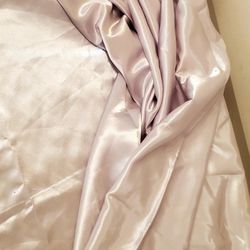 Fabric... Silver Colored Satin 3.5 Yards Long, 60" Wide