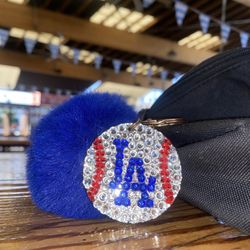 Dodgers Bling Key Chain
