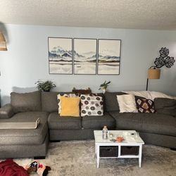 Big Down Couch With Cuddler Section