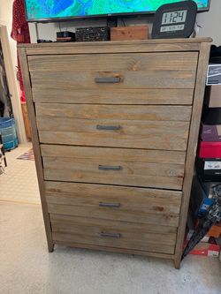 5 Drawer Wood Dresser