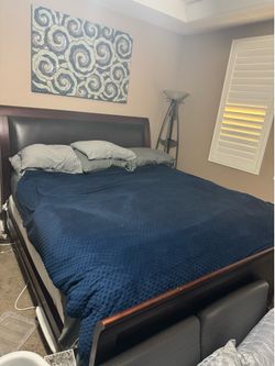 Free Cal king Bed and dresser with mirror