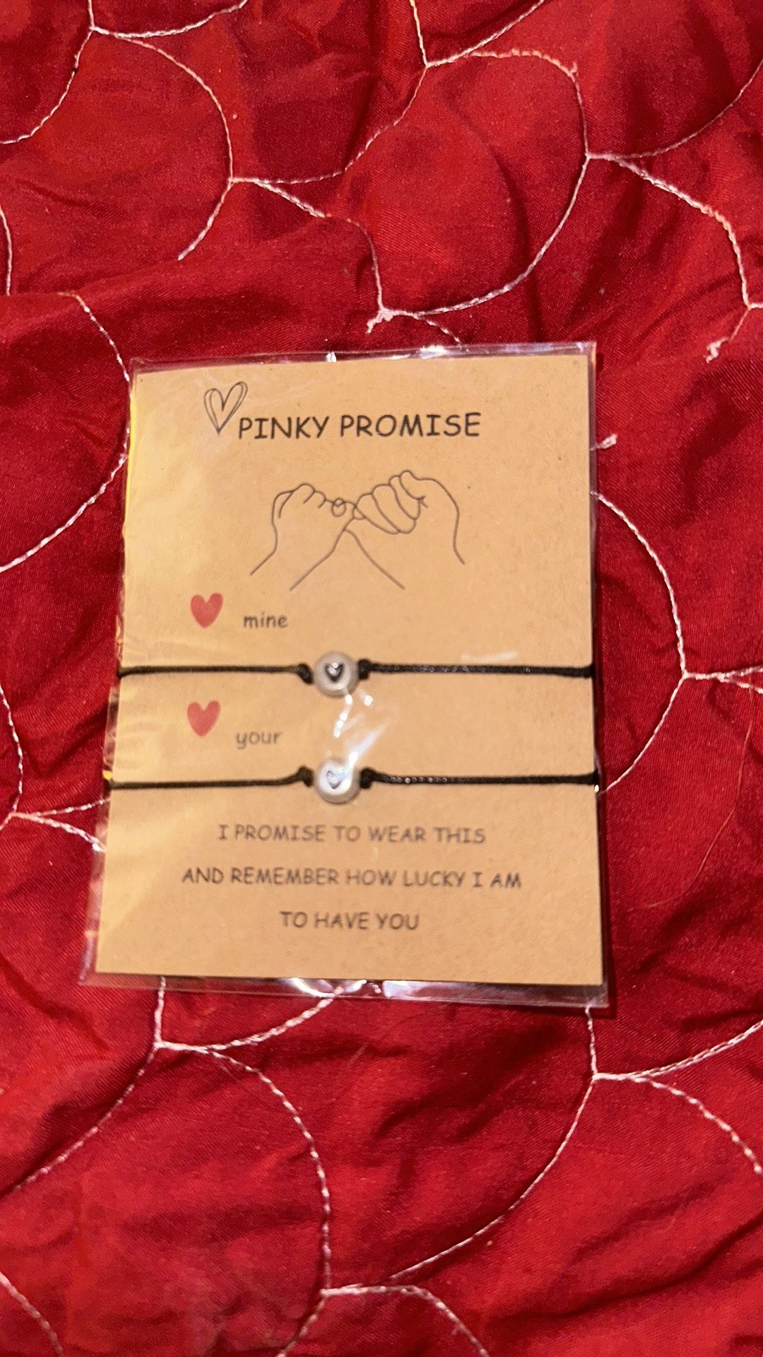 2pcs Glow In the Dark Luminous Beads Heart Bracelet Bangle Lucky Couple