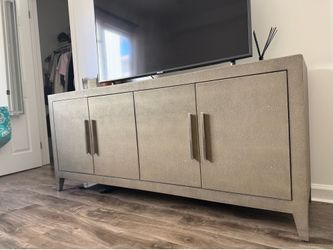 RH Graydon Shagreen Media Console – Restoration Hardware Cabinet - TV Stand Sideboard