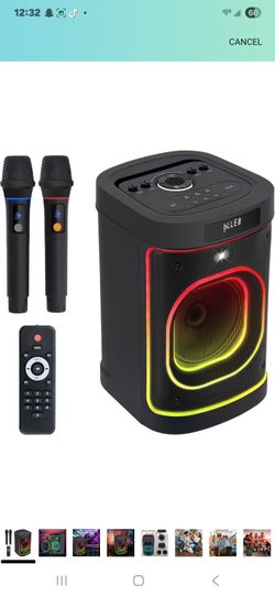 BEATGHOST KARAOKE SPEAKER WITH 2 MICROPHONES BRAND NEW