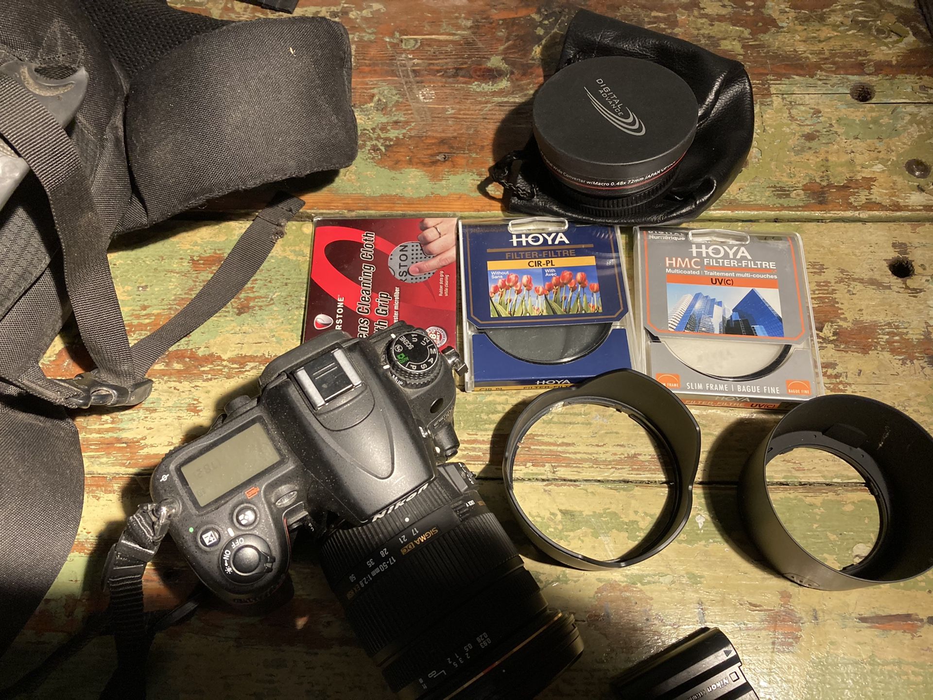 Nikon camera 2 batteries bag accessories