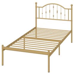 Gold Twin Bed 