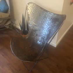 Hammered Metal Butterfly Chair
