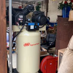 Ingersoll Rand 80 Gal, Compressor, Air Dryer And Hose Reel