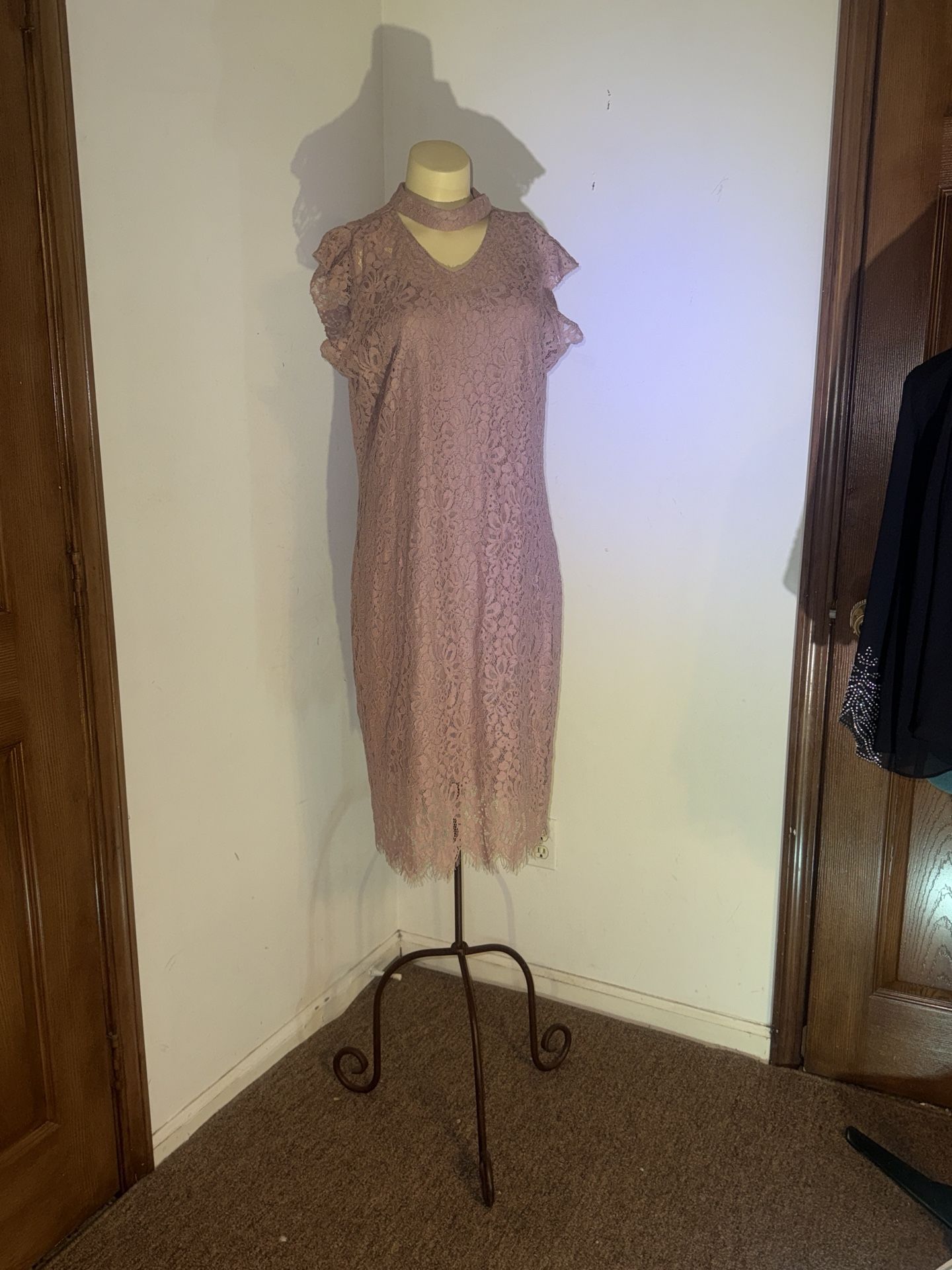 Pink Mauve Lace  Dress