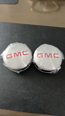 4pcs GMC Chrome Red wheel Center Caps 83mm 3.25" Sierra Yukon