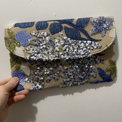 Floral Embroidered Sequin Clutch Purses for Women,Sparkling Evening Bag,Party Beaded Clutch Bag Ideal for Various Occasions ( please follow my page al