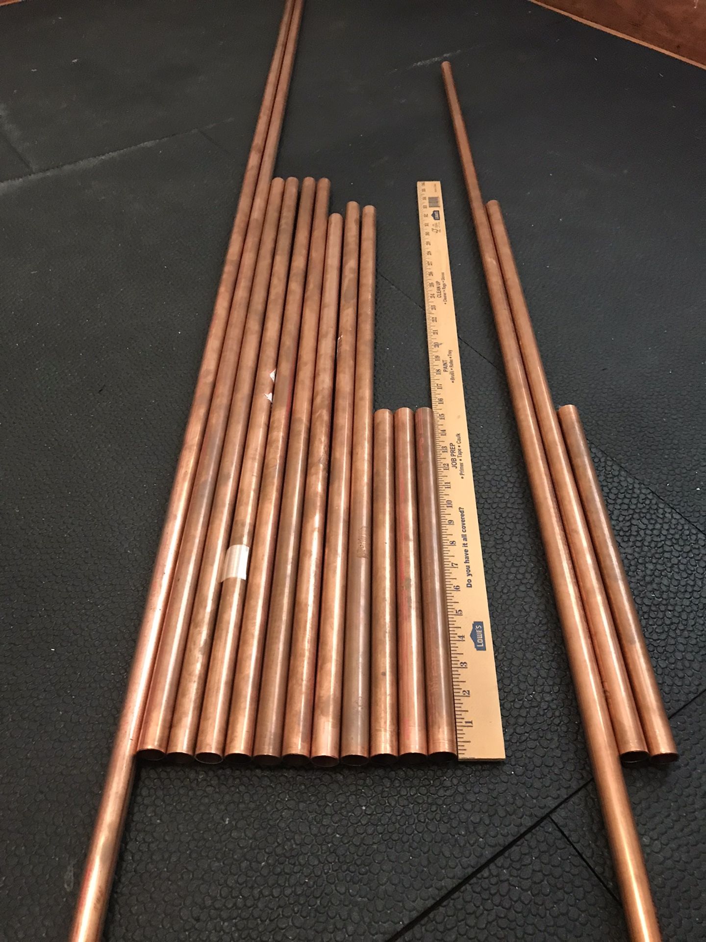 40 Feet Of 3/4in Copper Pipe, Pipe Cutter, and accessories