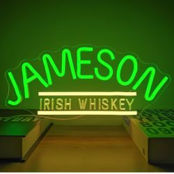 Jameso Irish Whiskey Neon Sign for Wall Decor Bar Neon Sign for Man Cave Neon Led Sign Dimmable Neon Light Up Sign for Bedroom Home Beer Bar Pub Busin