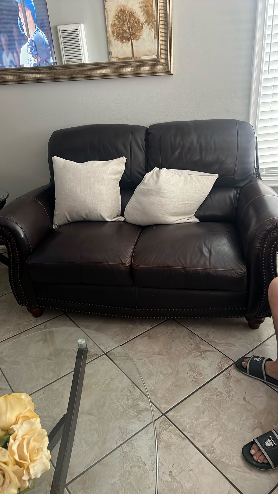 Leather Sofa And Love Seat