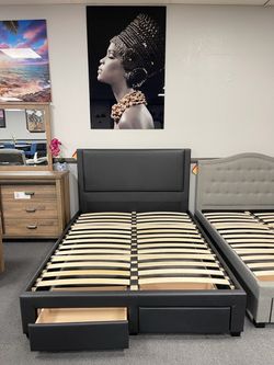 Full Size Bed Frame w/ Front Storage