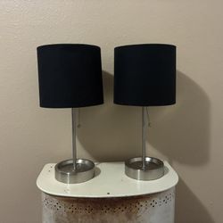 2 Black Lamps 