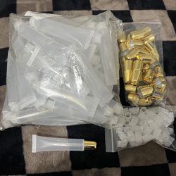 Gold cap Empty Gloss Tubes