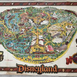 Disneyland 1983 Map 44x29 1/2