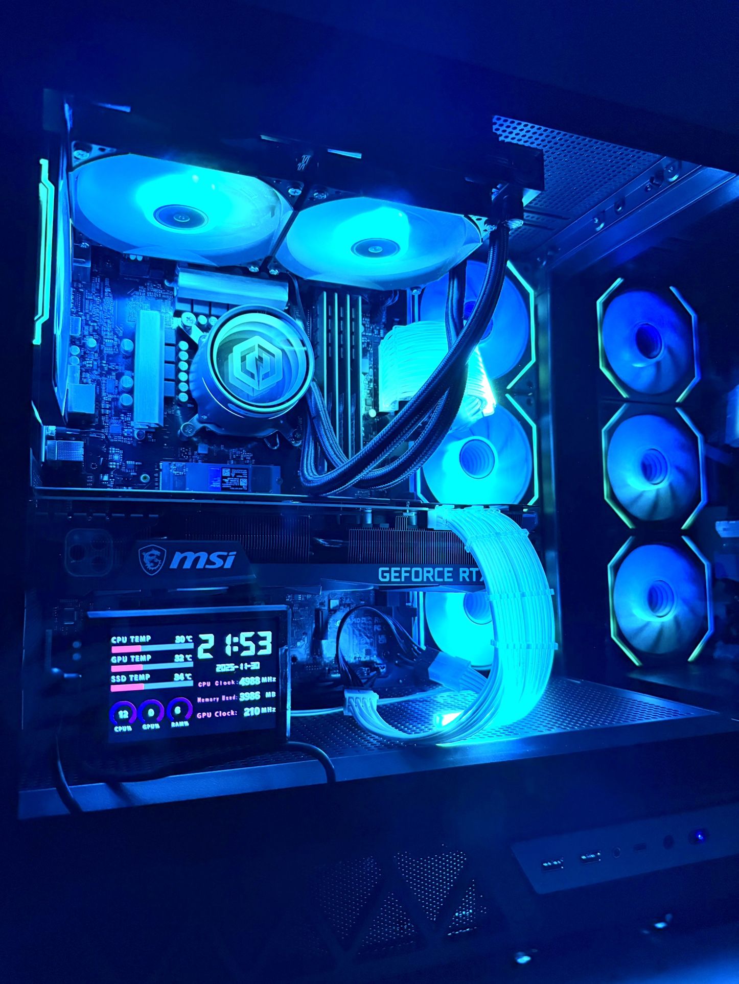 Liquid-Cooled Gaming PC — Intel i9-12900KF / RTX 3080 / 64GB DDR4 / 1TB SSD