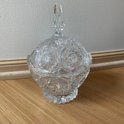 Glass Candy Dish With Lid