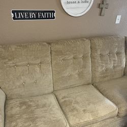 Free Yellow/Beige Sleeper Sofa