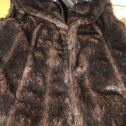 Faux Fur ( Mink Look) , Sleeveless  Vest , 