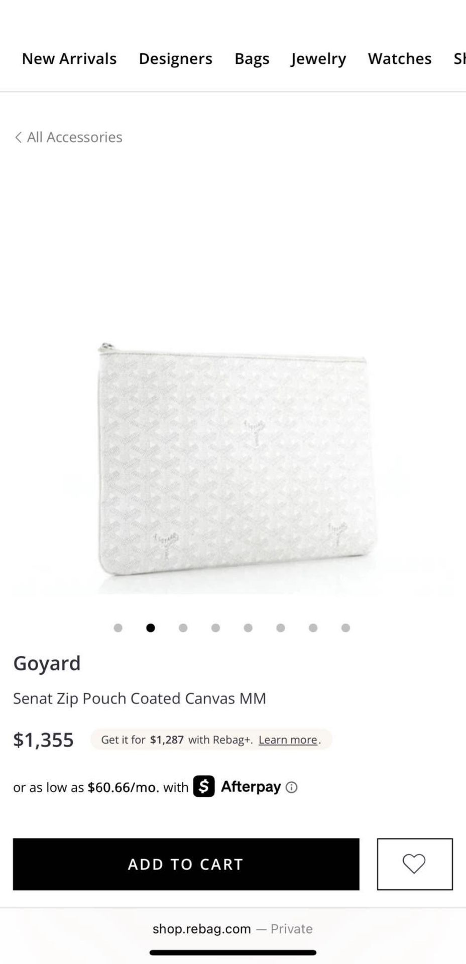 goyard senat sleeve bag