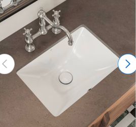 Los Flexi 1813F Vitreous China 17.91-in Undermount Modern White Bathroom Sink