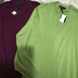Men’s dressy style sweater Silk & cotton blend size XL and XXL