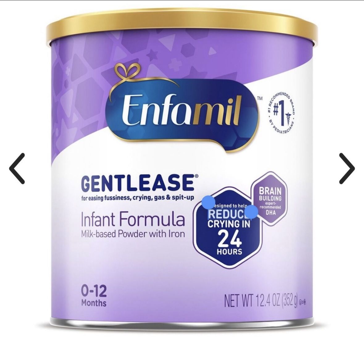 Lot Of 5 Cans Of ENFAMIL GENTLEASE 12.4oz Each