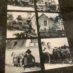 Walt Disney & 6 Carolwood Pacific Railroad B&W Photos Not Photocopies!!!