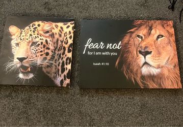 Big Cat Wall Art Prints – Set of 2