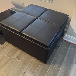 Leather Ottoman 