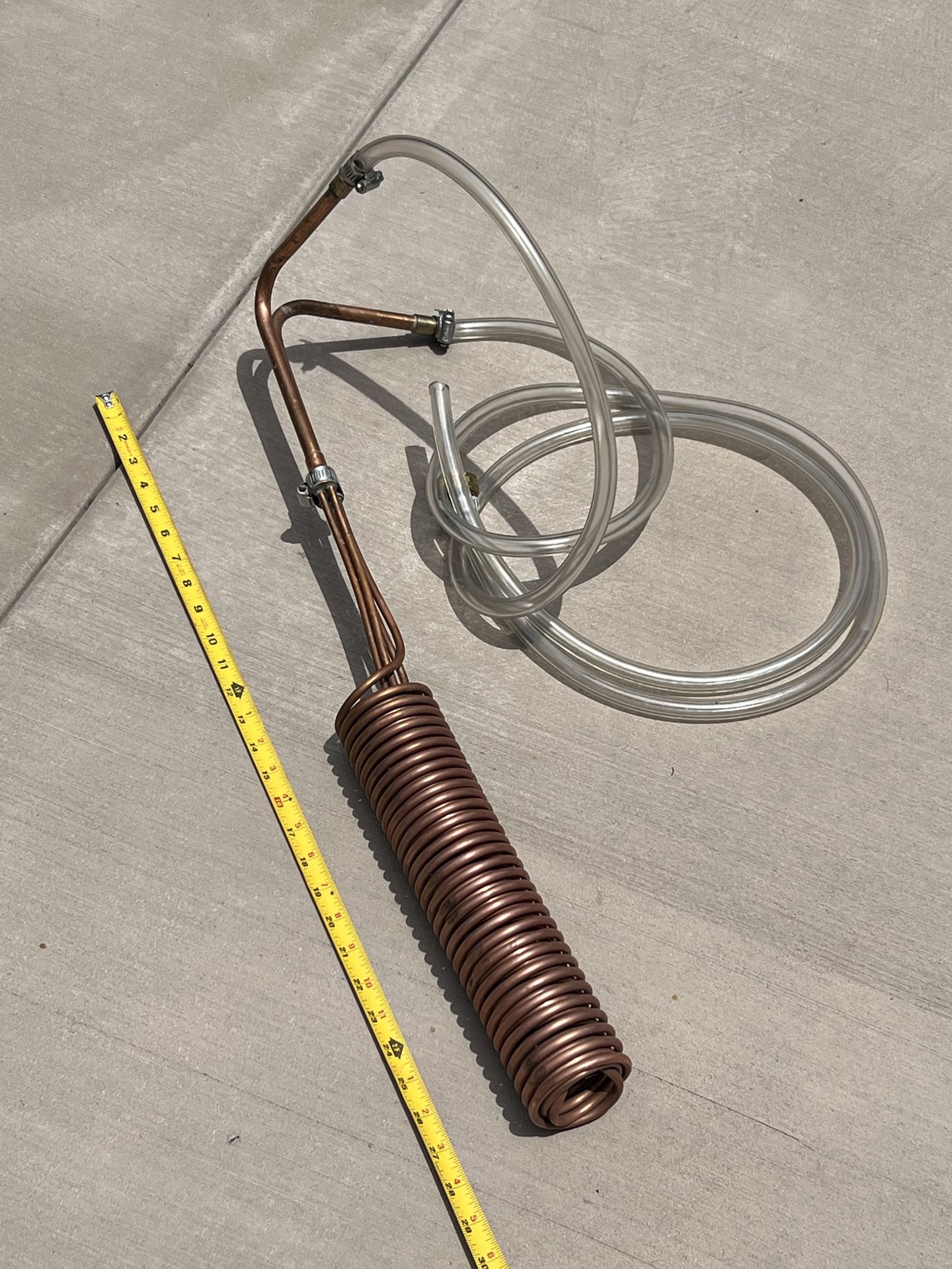Copper Wort Chiller Coil w/Garden Hose Fitting