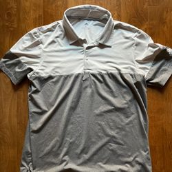 Adidas XL Golf Shirt  Gray/White