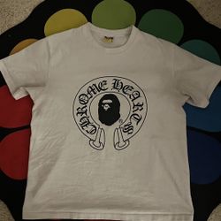 White And Black Bape X Chrome Shirt