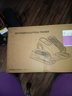 White Motorized Under Dest Elliptical Trainer