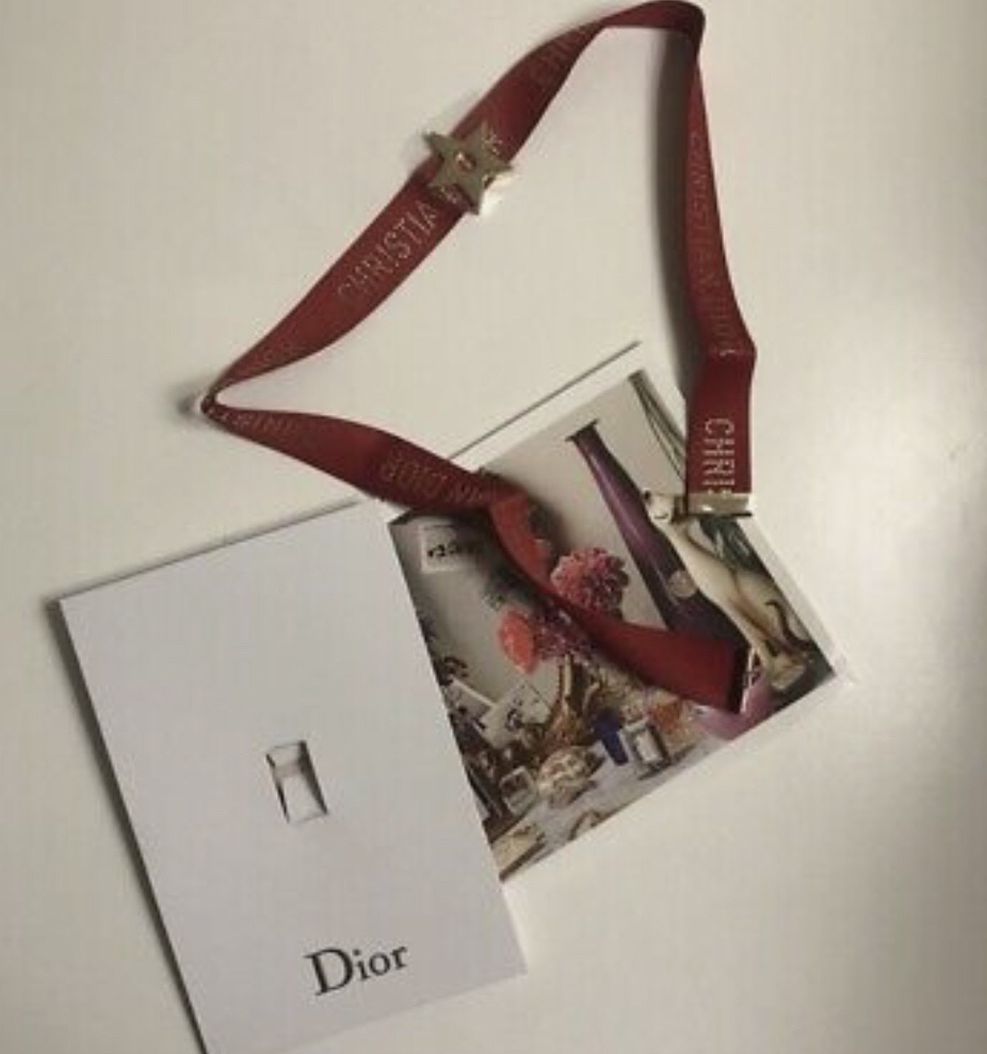 NEW DIOR studded star charm wrap bracelet ribbon New Guaranteed Authentic