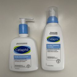 Cetaphil facial cleanser or foaming facial cleanser 