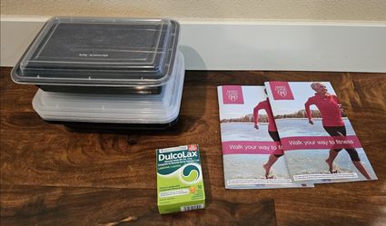 Free Food Containers, Walking Fitness Guides